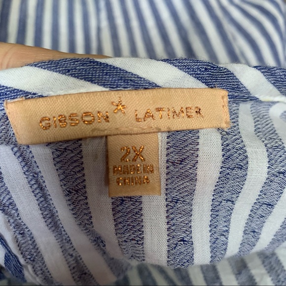 Gibson Latimer ruffle sleeve top - Picture 3 of 4